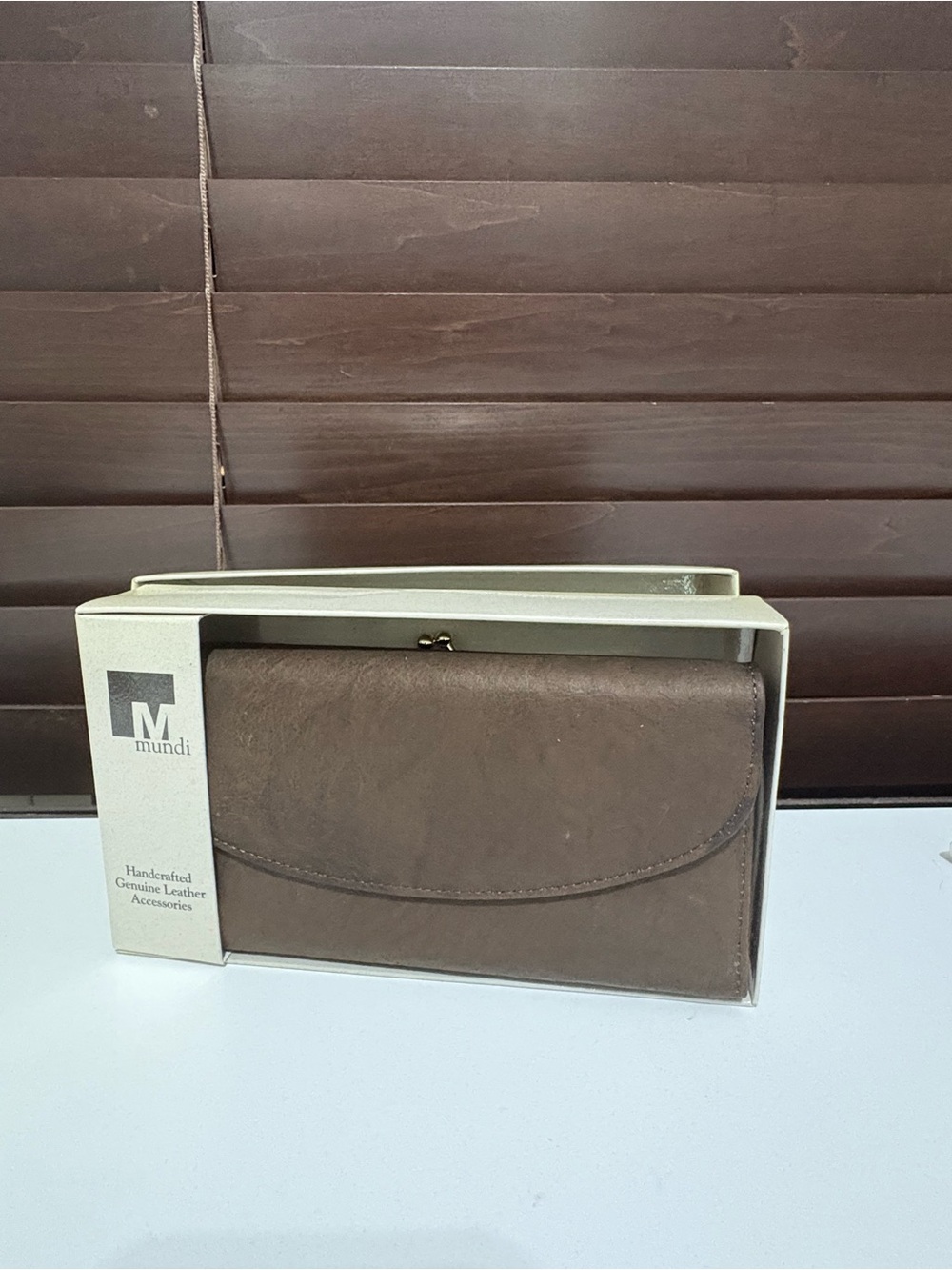 Mundi Brown Leather Crossbody Bag